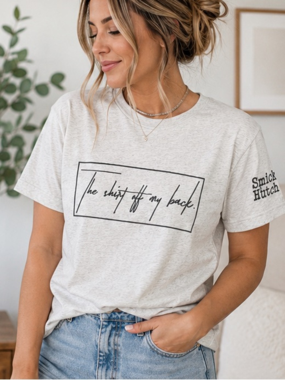 Bella + Canvas The Shirt Off My Back Graphic Tee Gray Medium